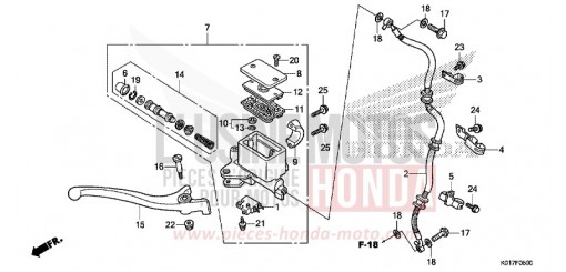 FRONT BRAKE MASTER CYLINDER (SH125,D/SH150,D) SH150DD de 2013
